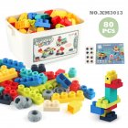 80pcs Children Soft Building Blocks Toys Early Education Puzzle Assembled Large Particle Stacking Blocks Baby Toys As shown