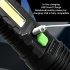 822led Portable Led Torch Strong Light Usb Rechargeable Long range Flashlight For Household Outdoor Travel 822 green   solar models