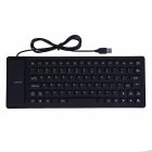 85-key Flexible Soft Silicone Keyboard Waterproof Dustproof Desktop Usb Roll Up Keyboard For Pc Laptop Notebook black