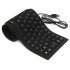 85 key Flexible Soft Silicone Keyboard Waterproof Dustproof Desktop Usb Roll Up Keyboard For Pc Laptop Notebook black