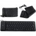 85 key Flexible Soft Silicone Keyboard Waterproof Dustproof Desktop Usb Roll Up Keyboard For Pc Laptop Notebook black