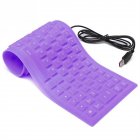 85-key Flexible Soft Silicone Keyboard Waterproof Dustproof Desktop Usb Roll Up Keyboard For Pc Laptop Notebook Purple