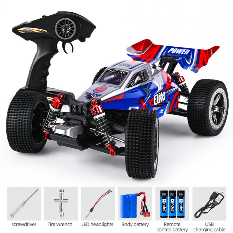 866-1601 45km/h 1:16 High Speed Car Model 2. 4ch 2.4g Integrated Esc 2840 Super Powerful Magnetic Motor (brushless) Remote  Control  Car Blue