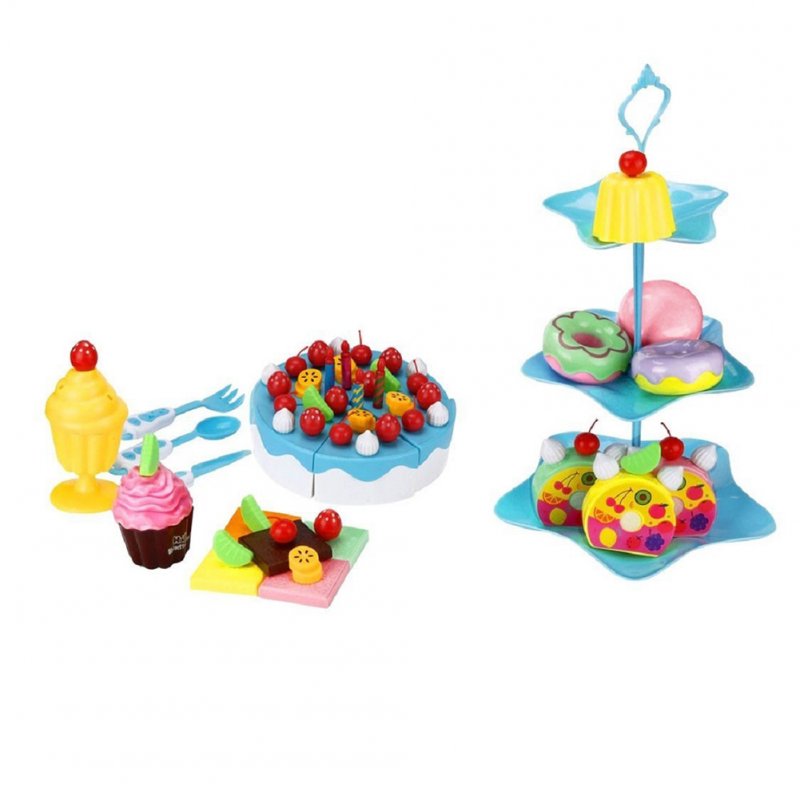 86Pcs/Set Children High Grade Plastic Fruit Cake Toy Simulation Kitchen Toy Intelligent Development