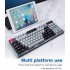 87 key Bluetooth Keyboard Three mode Mechanical Keyboard for Tablet Phone Computer Gray black