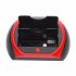 875D J HDD Base with Multi Card Reader Slot for 2 5 3 5 inch SATA IDE Hard Drive Docking Station Red Black