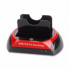 875D-J HDD Base with Multi Card Reader Slot for 2.5/3.5 inch SATA/IDE Hard Drive Docking Station Red+Black