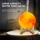 880ml Mist Maker Usb Light Aromatherapy Diffuser 3d Moon Lamp Aroma Humidifier