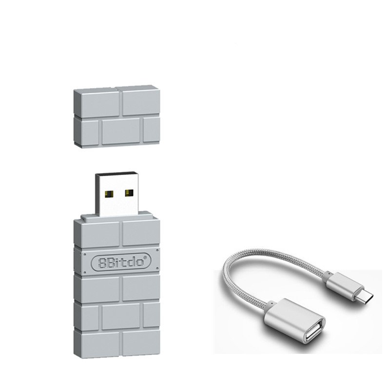 8BitDo USB Bluetooth Gamepad Receiver Wireless for Mac Windows Raspberry Pi Switch Controller Silver
