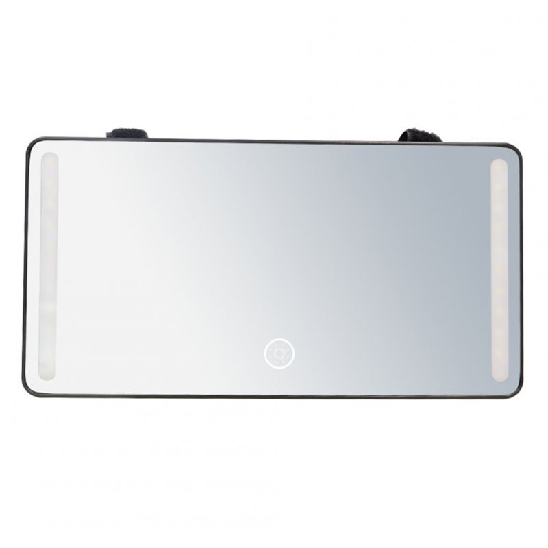 Car Visor Vanity Mirror With Lights Rechargeable LED Car Makeup Mirror Brightness Adjustable Universal For Car Truck 