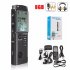 8GB 16GB 32GB Voice Recorder USB Professional Dictaphone Digital Audio Voice Recorder with WAV MP3 Player black