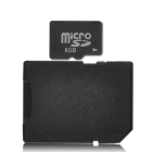 8GB Micro SD card with an added SD card adapter for placing directly into a computer SD memory card slot  