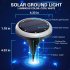 8Leds Solar Powered Paving Light High Brightness Underground Buried Lamps for Garden Lawn Black cover   warm light
