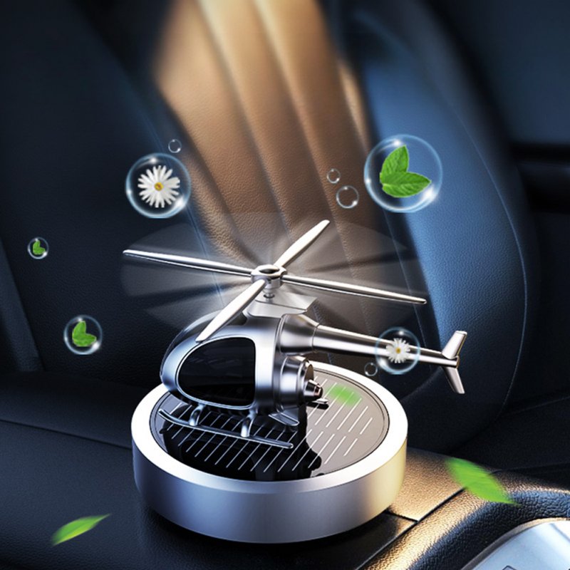 Solar Helicopter Model Car Fragrance Aroma Diffuser Novelty Ornaments Decor Air Freshener For Office Home Auto 