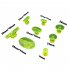 8Pcs Paintless Auto Dent Repair Tools Bump Pit Dent Puller Tabs Suction Cup Glue Tabs Repairs Tool Set Auto Body Sheet Metal Hail Dent Removal Kit light yellow