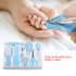 8Pcs Set Baby Kids Nail Hair Health Care Set Thermometer Nose Cleaner Safety Tools Newborn Baby Care Grooming Brush Kit pink