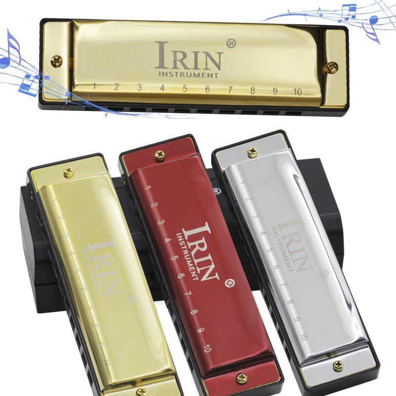 IRIN Portable 10 Hole 20 Tone G Key Harmonica 