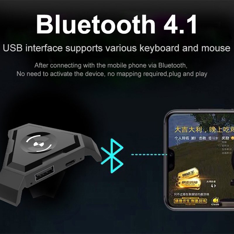 PUBG Mobile Gamepad Controller Gaming Keyboard Mouse Converter for Android Phone to PC Bluetooth Adapter  