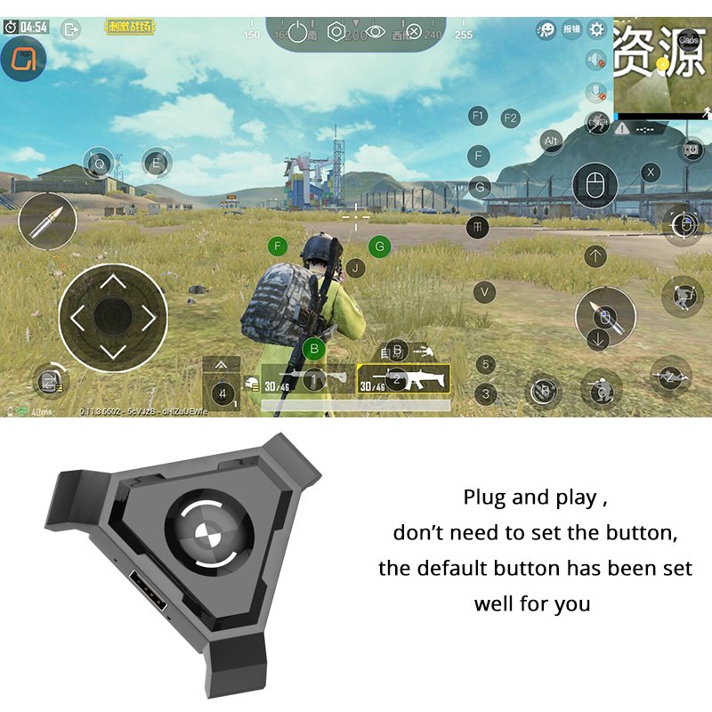 PUBG Mobile Gamepad Controller Gaming Keyboard Mouse Converter for Android Phone to PC Bluetooth Adapter  