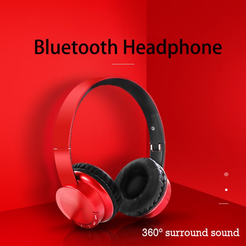 Head-mounted Foldable Plug In Card Heavy Bass Stereo Bluetooth Headset 