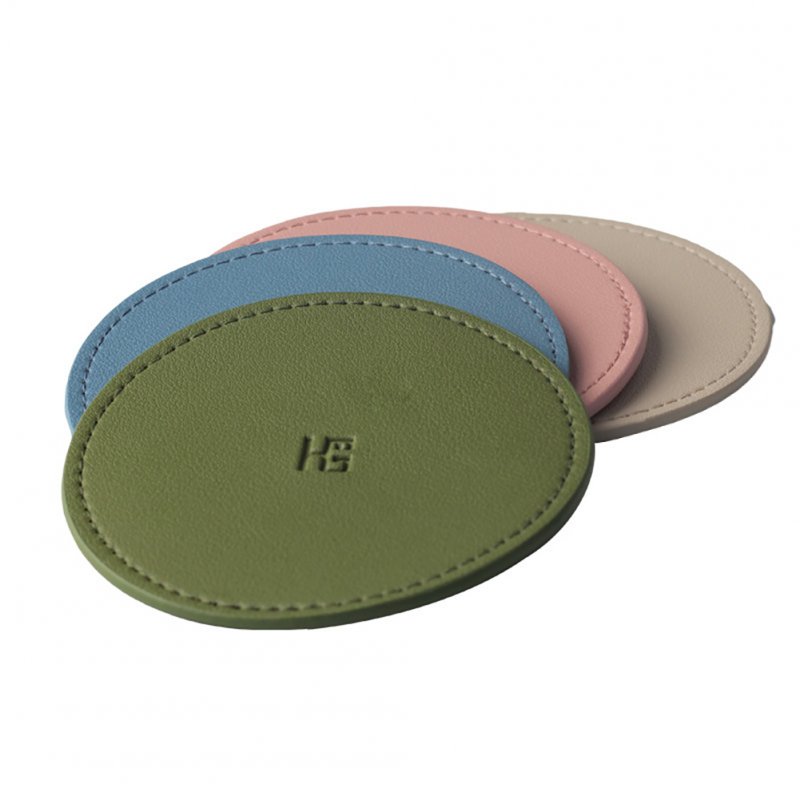 Leather Insulation Coaster Anti-scald Heat-resistant  Non-slip Double-layer Home Office Table Mat 