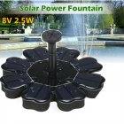 8V 2.5W Flower Shape Water Pump Solar Fountain  black