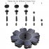 8V 2 5W Flower Shape Water Pump Solar Fountain  black
