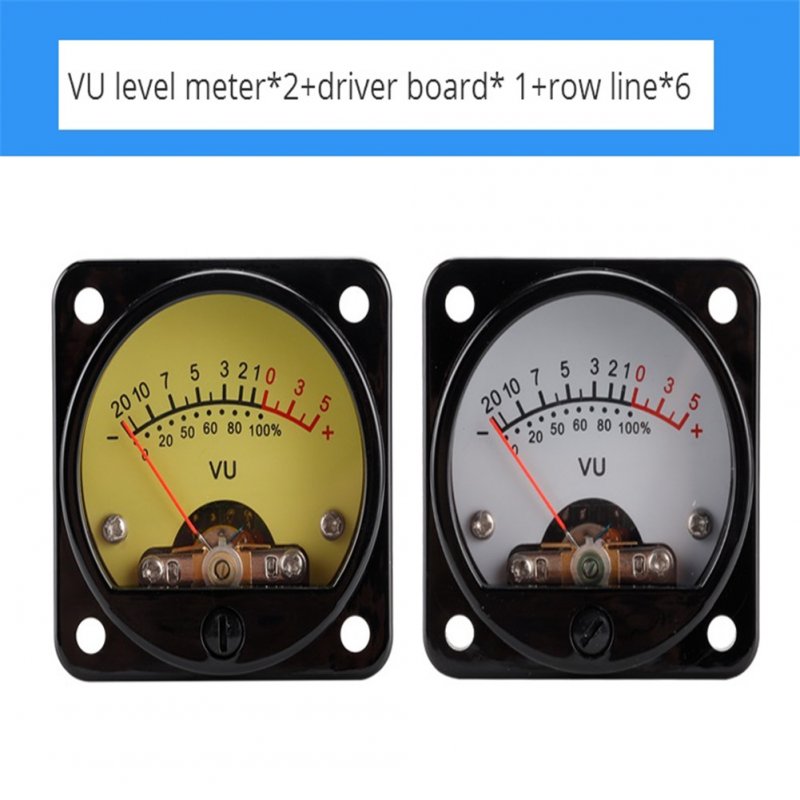 1 Set Vu Meter With Backlight Db Meter Power Meter 45mm Amplifier Volume With Driver Board 