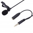 3.5mm Tie Clip-on Lapel Microphone Black