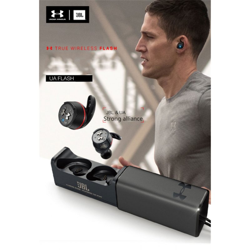 Original JBL UA FLASH Ture Wireless Earphones Bluetooth Sports Headset Waterproof Running HiFi Headphones with Charge Box Handsfree Call with Mic 