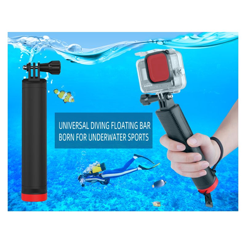 Anti-Slip Camera Buoyancy Rod Floating Hand Grip with Lanyard for DJI OSMO Action/OSMO Pocket/GoPro Camera Sports Pole Handle Diving Stick  
