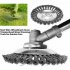 8in Steel Wire Trimmer  Head Brush Cutter Grass Trimmer Head Weed Cleaning Garden Tool 8 inch descaling disc   tool kit 5 piece set