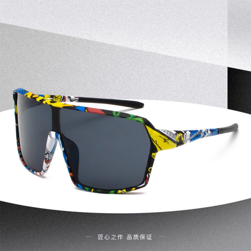 Outdoor Sports Sunglasses Uv Protection Square Frame Safety Cycling Sunglasses Eyewear For Men Women 