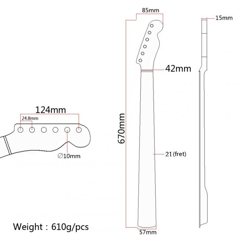 22 Frets Electric Guitar Neck 