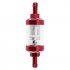 8mm CNC Aluminum Alloy Glass Motorcycle Gas Fuel Gasoline Oil Filter Moto Accessories  red