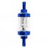 8mm CNC Aluminum Alloy Glass Motorcycle Gas Fuel Gasoline Oil Filter Moto Accessories  blue