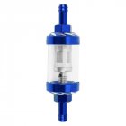 8mm CNC Aluminum Alloy Glass Motorcycle Gas Fuel Gasoline Oil Filter Moto Accessories  blue