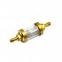 8mm CNC Aluminum Alloy Glass Motorcycle Gas Fuel Gasoline Oil Filter Moto Accessories  silver