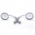 8mm10mm Universal Motorcycle Mirror Round Shape Rear View Mirror Handle Bar End Mirrors Silver