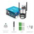 8mp Wifi Camera Dual Lens 8x Zoom Binocular Wireless Camcorder Waterproof Dome HD Surveillance Monitor Grey EU Plug