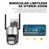 8mp Wifi Camera Dual Lens 8x Zoom Binocular Wireless Camcorder Waterproof Dome HD Surveillance Monitor Grey EU Plug