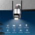 8mp Wifi Camera Dual Lens 8x Zoom Binocular Wireless Camcorder Waterproof Dome HD Surveillance Monitor Grey EU Plug
