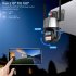 8mp Wifi Camera Dual Lens 8x Zoom Binocular Wireless Camcorder Waterproof Dome HD Surveillance Monitor Grey US Plug