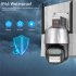 8mp Wifi Camera Dual Lens 8x Zoom Binocular Wireless Camcorder Waterproof Dome HD Surveillance Monitor Grey US Plug 32G