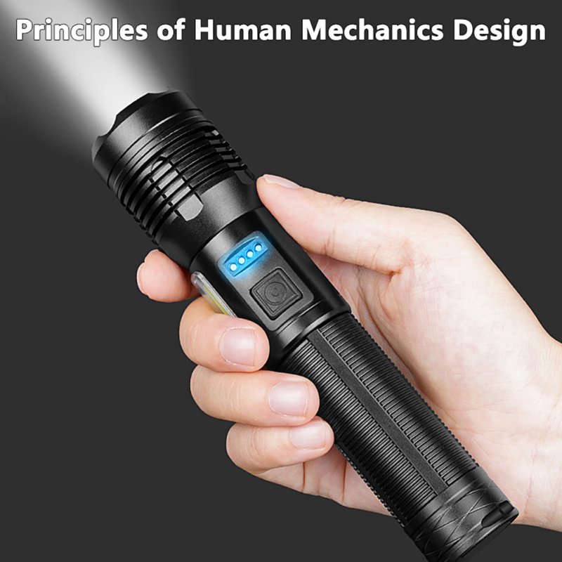 LED Flashlight Super Bright Magnetic Flashlight USB Fast Charging Waterproof Torch For Home Outdoor Camping Hiking 