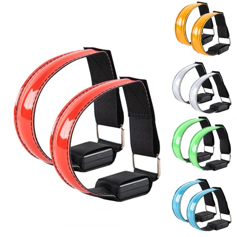 LED Reflective Arm Bands High Visibility Reflective Running Gear USB Rechargeable Armbands For Night Walking 1 Pair 