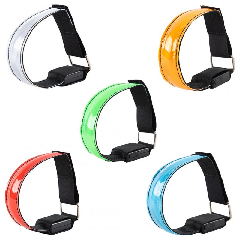 LED Reflective Arm Bands High Visibility Reflective Running Gear USB Rechargeable Armbands For Night Walking 1 Pair 