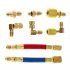 8pcs Car Air Conditioner Refrigeration R134A R12 Converting Adapter Hose Set Kits Air Condition Adapters Connector Hose Blue red