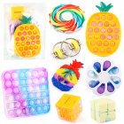 8pcs Decompression Toy Set Infinite Magic Cube Fingertip Gyro Pineapple Toys For Gifts 8pcs/set