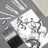 8pcs Micro pen Fineliner Ink Pens Professional Drawing Pen School Graffiti Painting Stationery Art Supplies